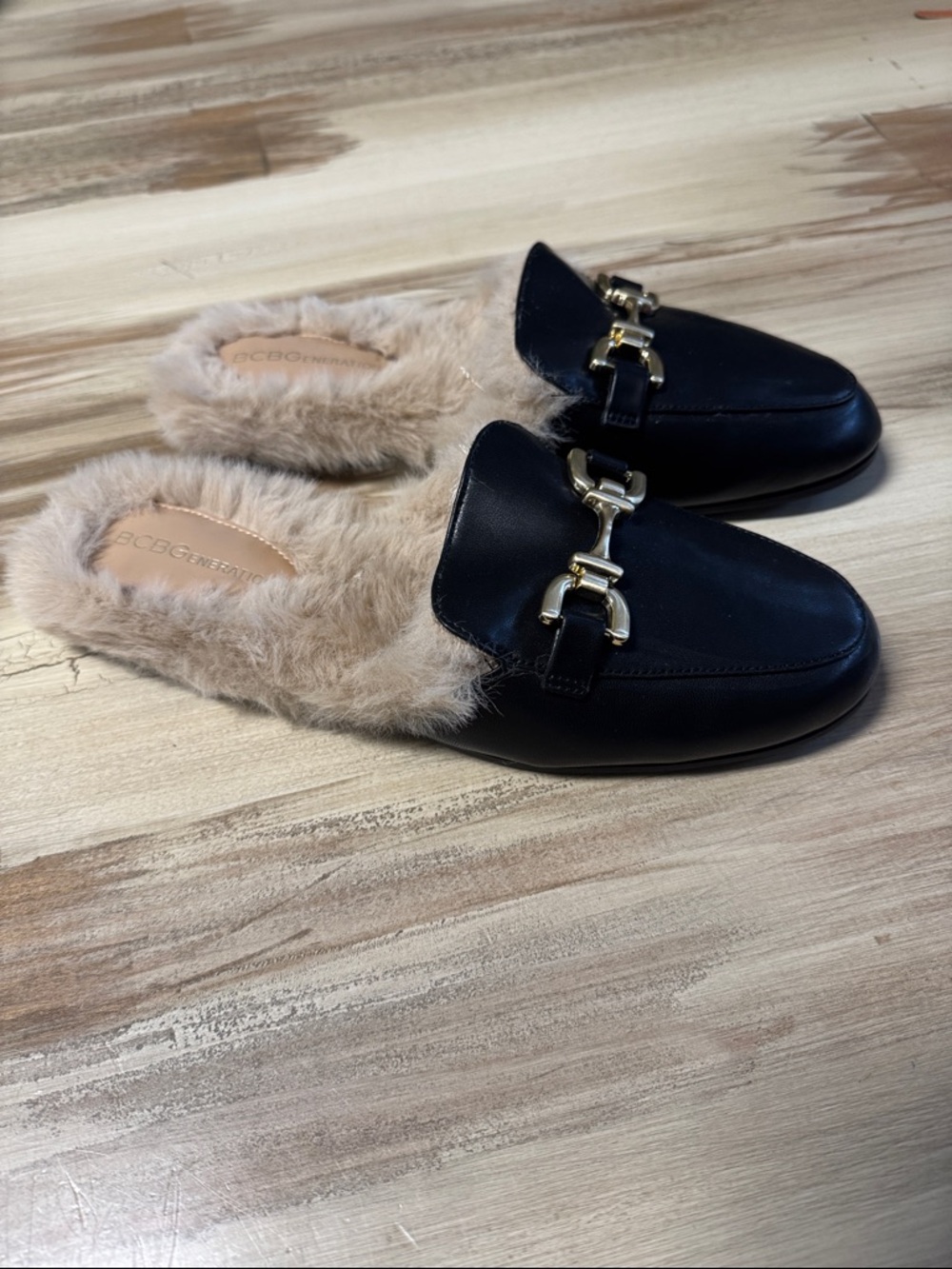 NIB BCBGeneration Zemana-2 Mules Black Size 7